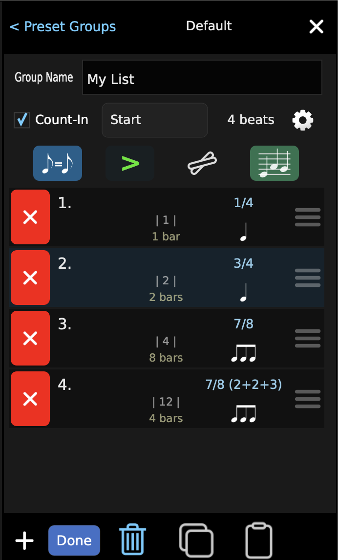 Presets List Editor