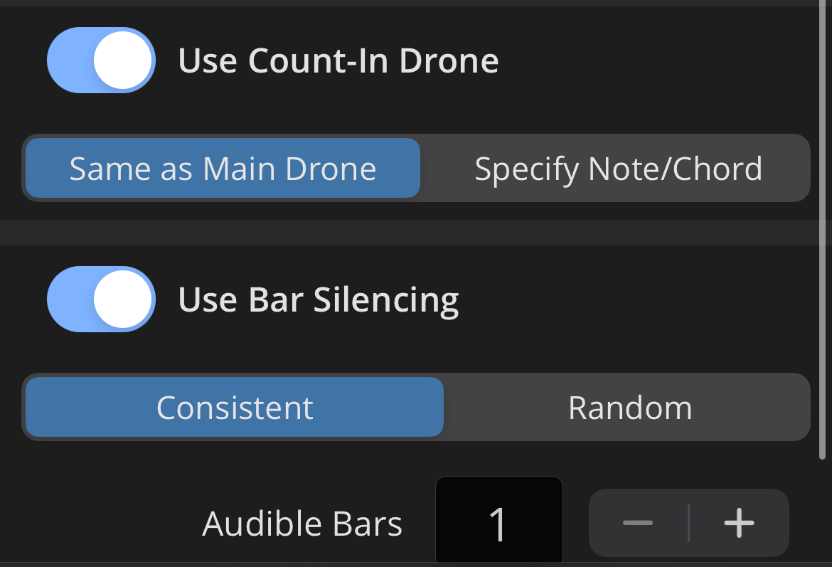 Metronome Presets Bar